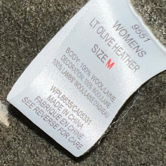 Woolrich Womens Lt Olive Heather Wool Full-Zip Hooded Sweater Jacket M - Picture 4 of 9